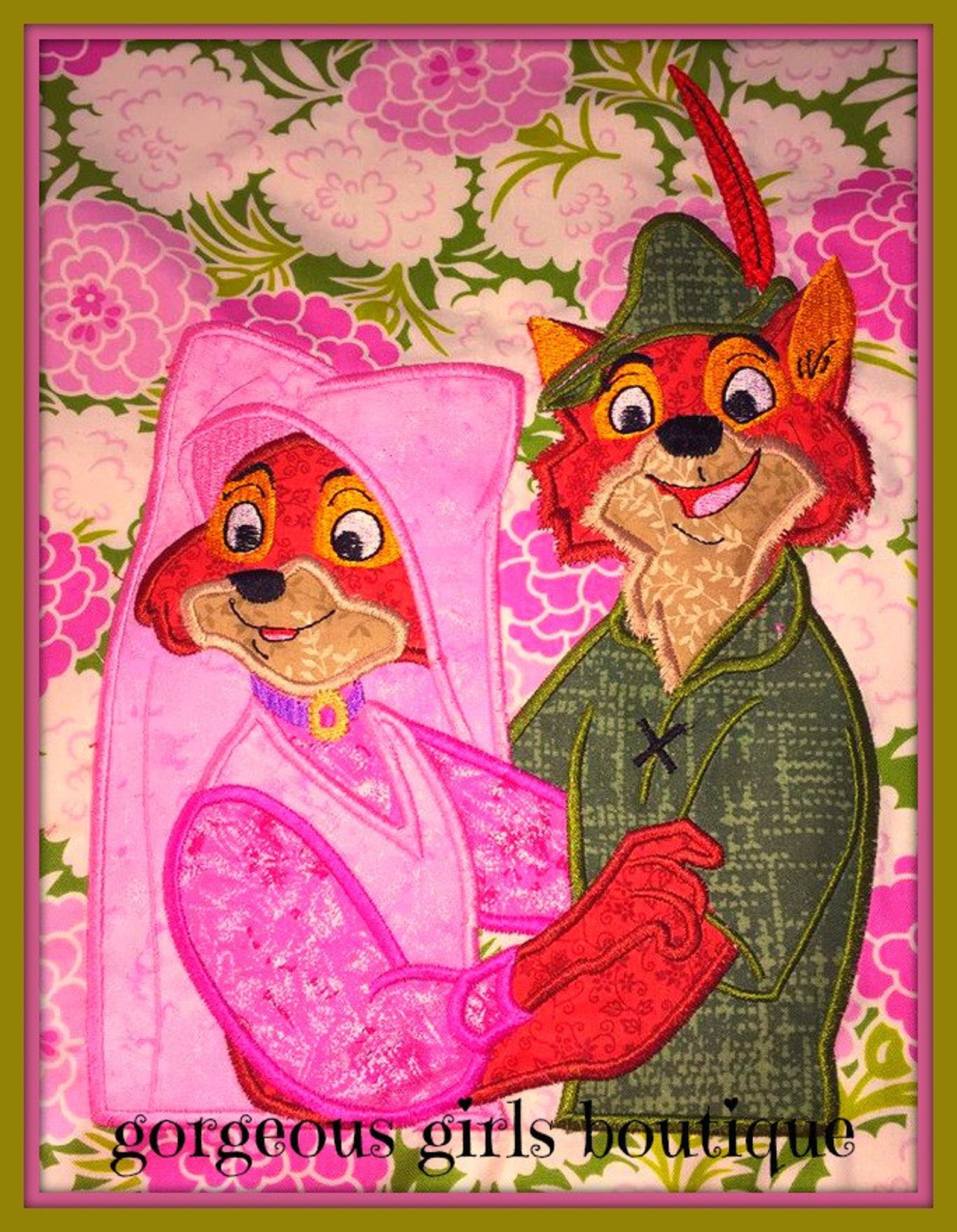 Robin Hood and Maid Marian Fox Digital Embroidery Machine - Etsy