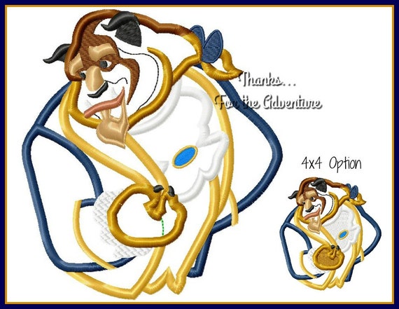 The Beast From Beauty and the Beast Digital Embroidery Machine