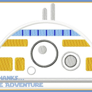 Star Wars BB-8 Droid Digital Embroidery Machine Applique Design File