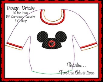 Mickey Mouse Christmas Doll Sweater- As discussed on "Thanks For The Adventure Digital Design Boutique"