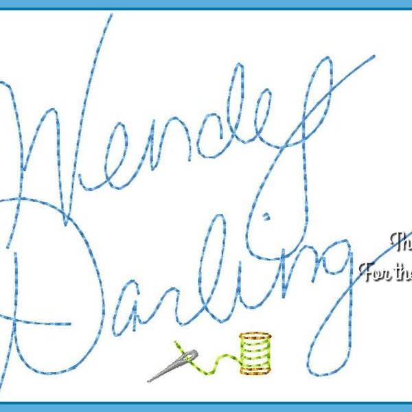 Wendy Darling from Peter Pan Autograph Digital Embroidery Machine  Design File 4x4 5x7 6x10