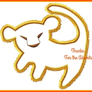 Lion King Baby Simba Digital Embroidery Machine Applique Design File 4x4 5x7 6x10