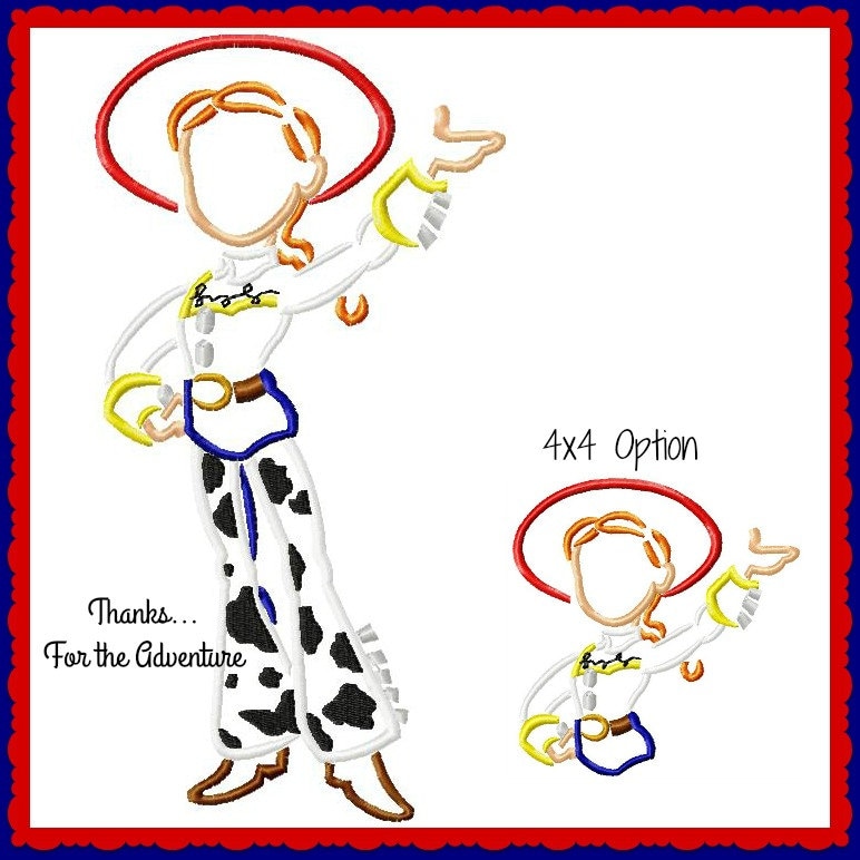 トイストーリーのヨーデルを歌うカウガール、ジェシーのスケッチ