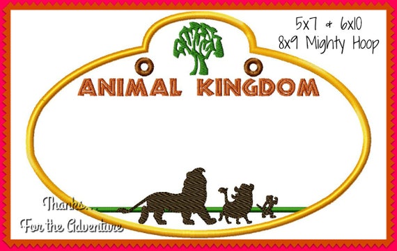 In the Hoop Cast Member Animal Kingdom Lion King Name Stroller - Etsy In the Hoop Cast Member Animal Kingdom Lion King Name Stroller - Etsy