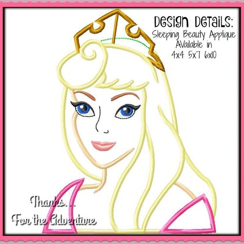 Little Princess 14 Applique Design for Machine Embroidery Etsy