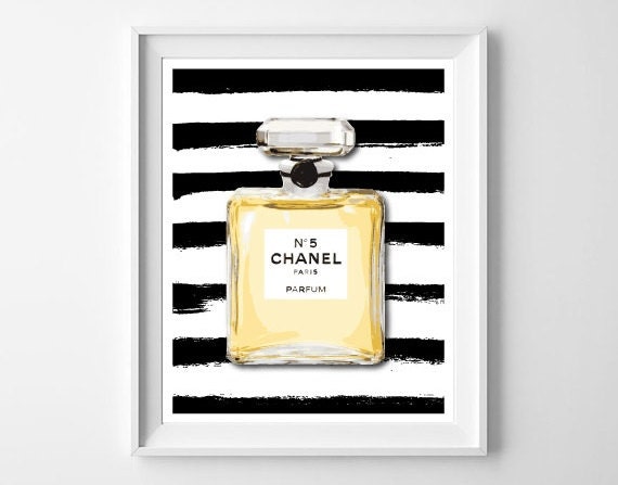 Chanel Print / Chanel Printable / Art illustration Print /Wall | Etsy