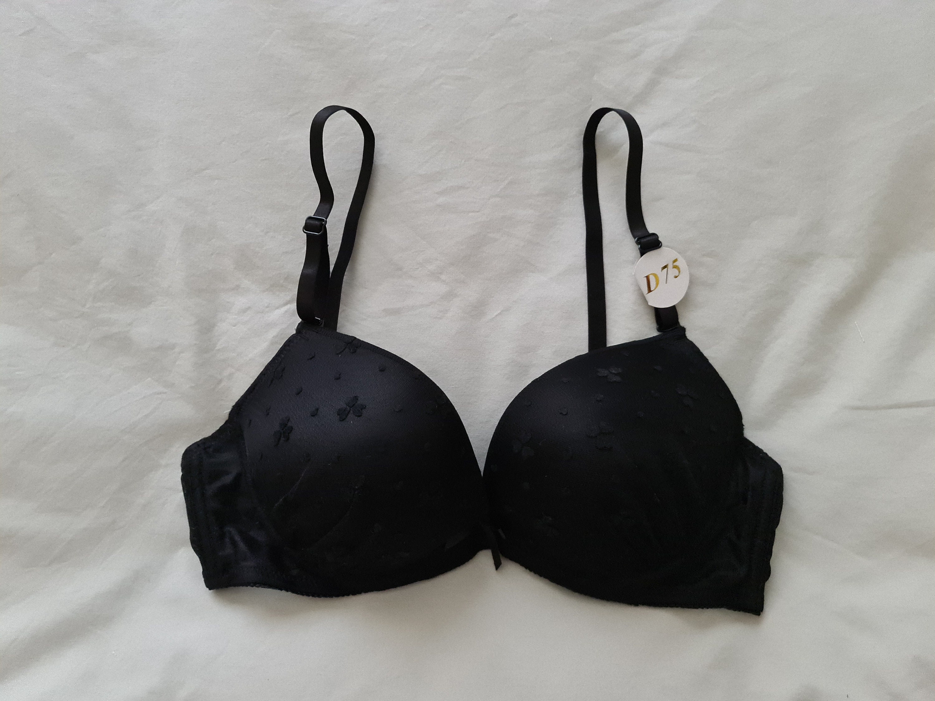 Black Lace Bra (34D/36C) - Imber Vintage