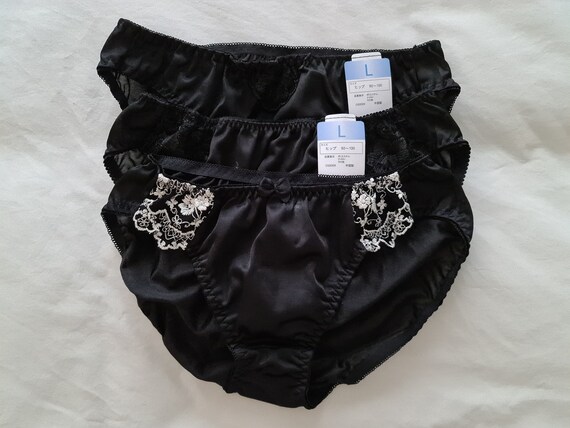 size 10 AusUK /& 5US 3 x Silky Bikini Panties from Japan