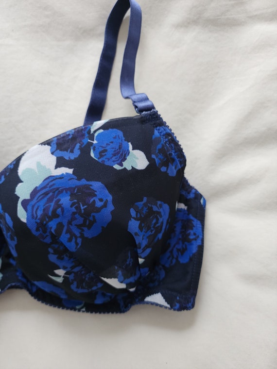 2 pack navy blue bras with patterns for girl - Box Japon