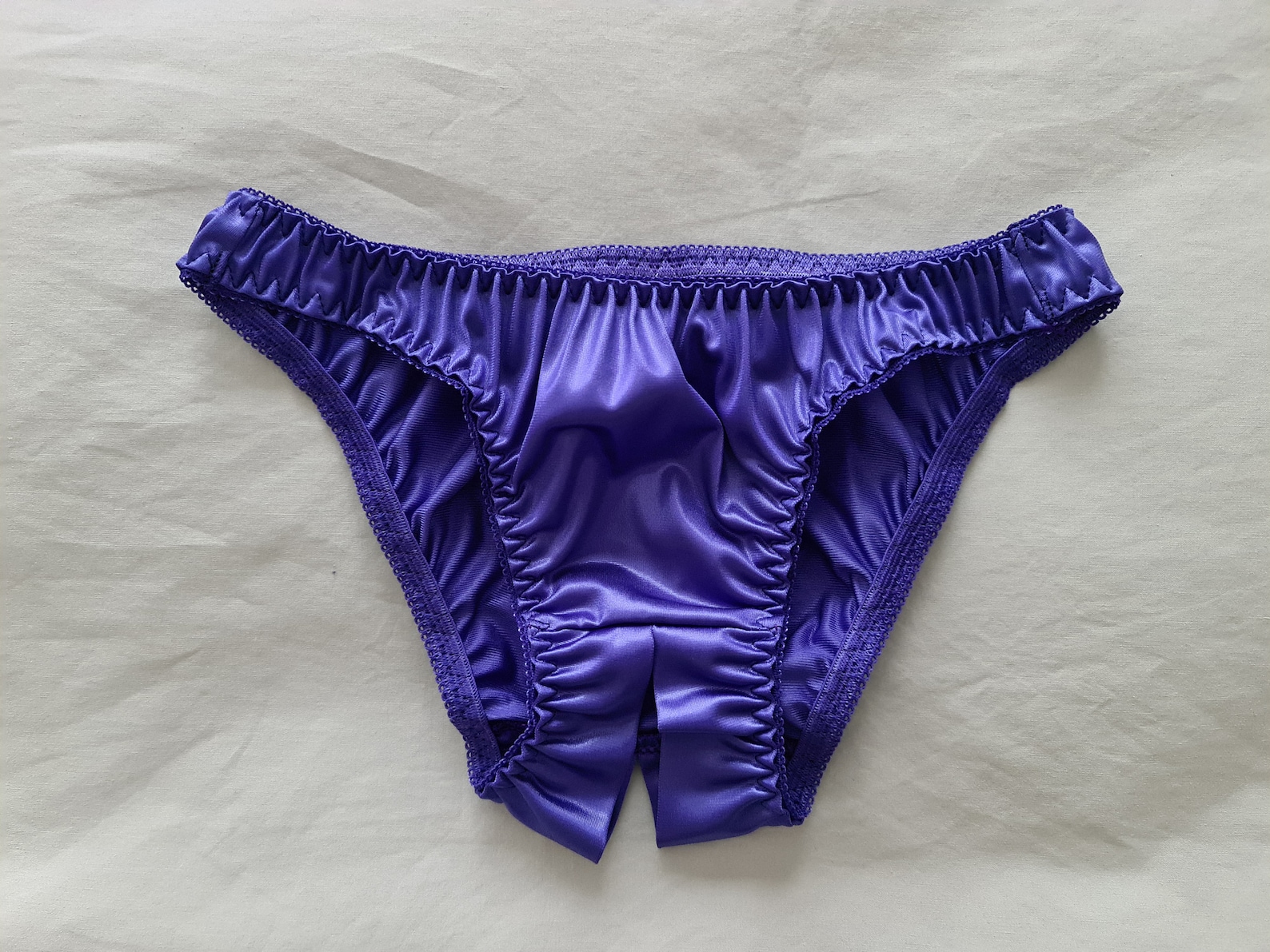 Silky Satin Open Crotch Bikini Panties From Japan size XS 8 Etsy