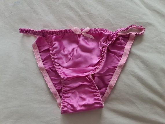 Silky String Bikini Panties (size 10-12 Aus/UK & 5-6/… - Gem