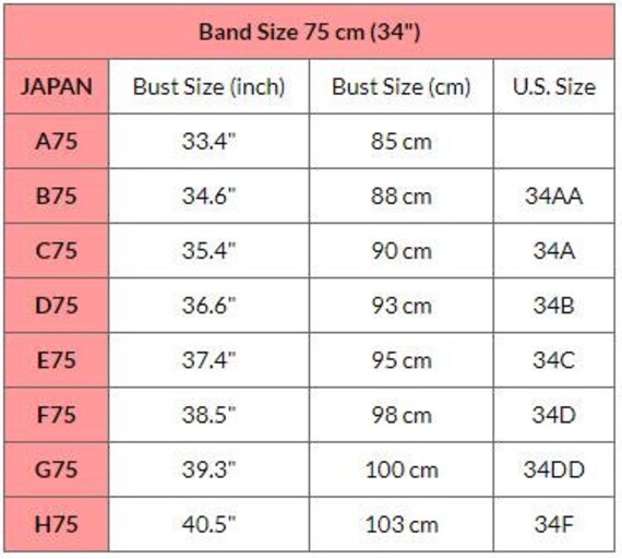 bra size 34b in australia