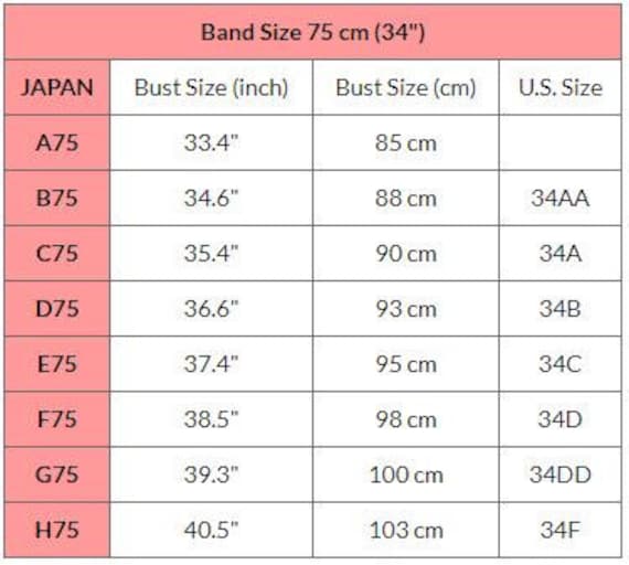 Vintage BH aus Japan Größe 12C Aus & 34C UK/US, Japan E75 