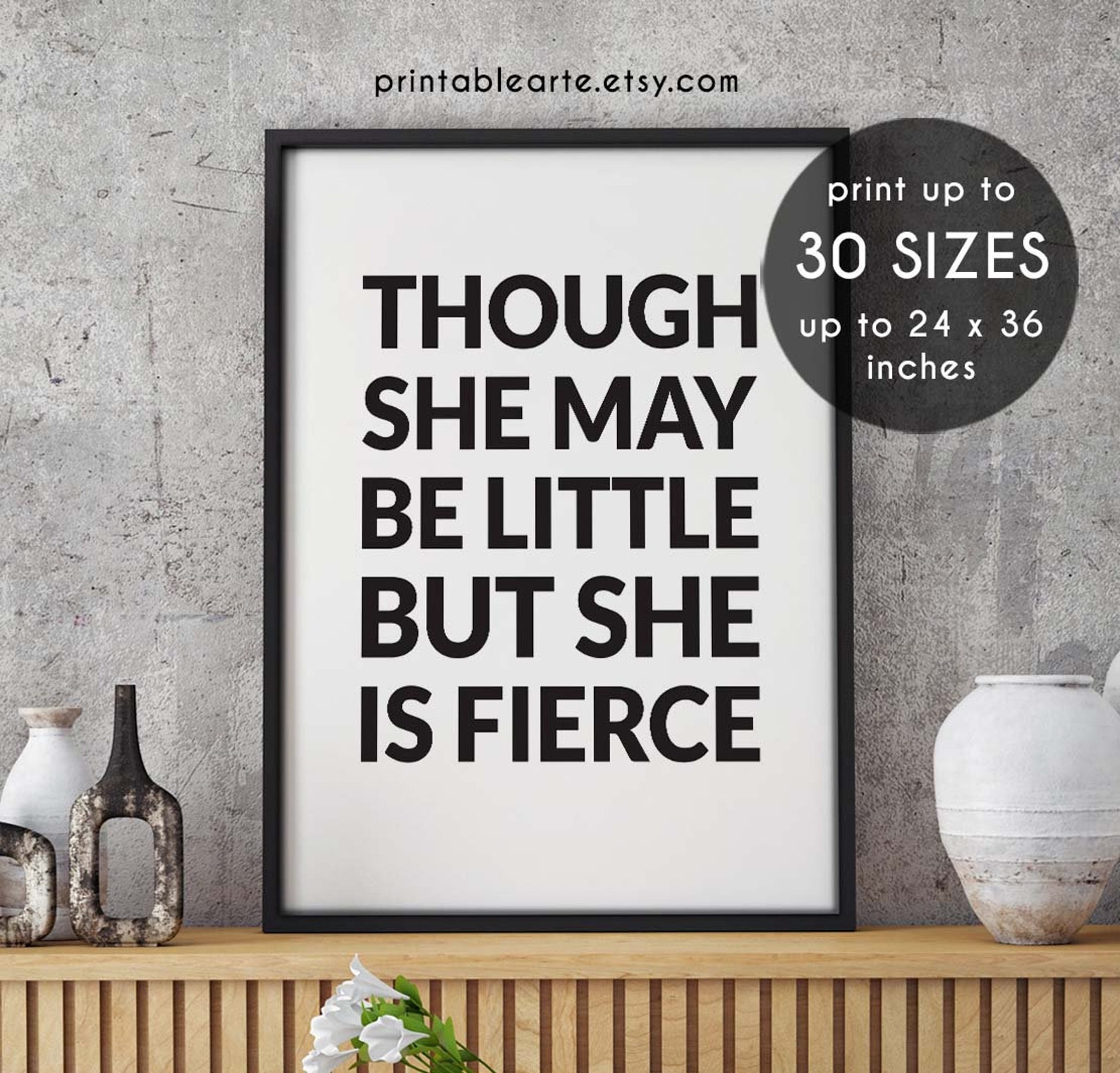 Though She May Be Little but She is Fierce Nursery Rhymes Etsy