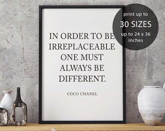 Wall Plaque Black &Gold Sign In Order To Be Irreplaceable One Must Be Different Wall Plaque Black &Gold Sign In Order To Be Irreplaceable One Must Be Different