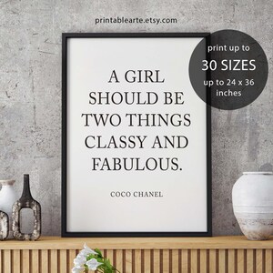 Chanel Imprime Simplicite Est La Keynote Veritable Elegance Etsy France