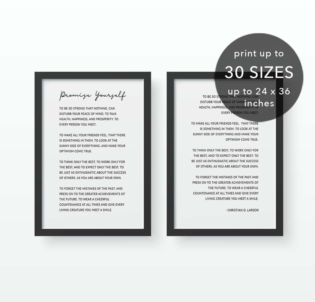 Christian D. Larson, Promise Yourself, He Said, Set of 2, Literature ...