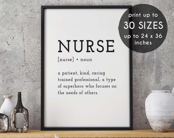 nurse print, nurse gift, nurse appreciation, gift for nurse, nurse wall art, nurse printable, nurse poster, nursing student, nurse