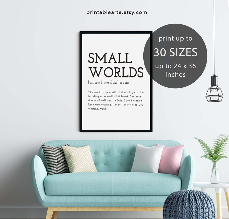 Mac miller rap poster small worlds rap lyrics wall art etsy