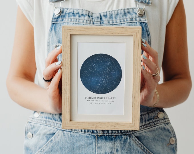 Pregnancy Loss Sympathy Gift, Bereavement Gift Ideas, Miscarriage Memorial Gift, Custom Star Map, Constellation Chart, Map of the Night Sky