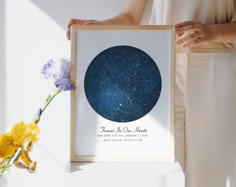 Pregnancy Loss Sympathy Gift, Bereavement Gift Ideas, Miscarriage Memorial Gift, Custom Star Map, Constellation Chart, Map of the Night Sky