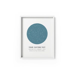 DIGITAL DOWNLOAD - Custom Star Map, Constellation Chart, Map of the ...