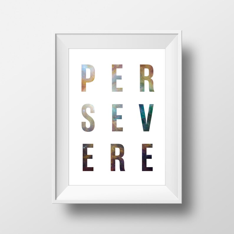 PERSEVERE - Wall Poster - Inspirational Quotes, Inspirational Decor ...