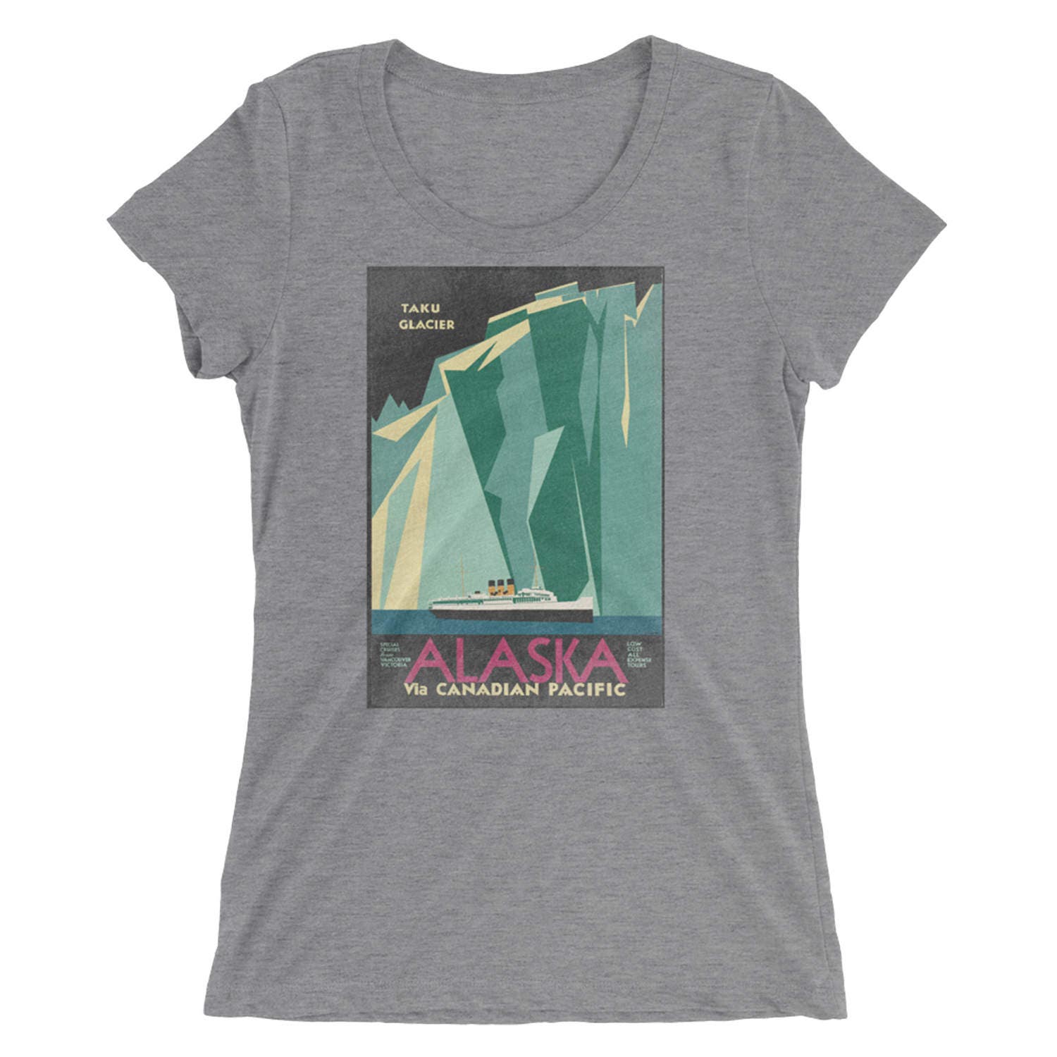 Vintage Alaska Travel Tee — Ladies 