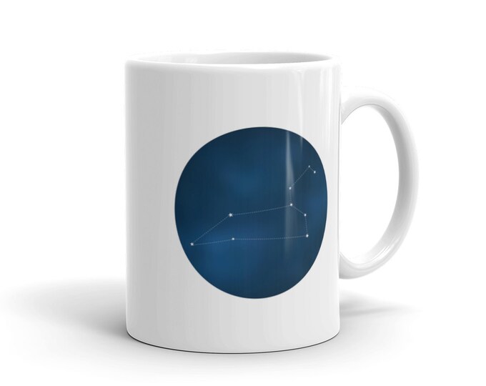 White Ceramic Mug  — Zodiac Constellations — Night Sky Decor  — Minimalist— Astrology Art — Birthday Gift Ideas — Coffee & Tea