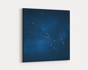 Canvas Print - Constellation Zodiac - *CHOOSE ANY CONSTELLATION* - Astrology Gifts, Birthday Zodiac, Constellation Art, Gift Ideas