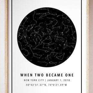 DIGITAL DOWNLOAD - Custom Star Map, Constellation Chart, Map of the ...