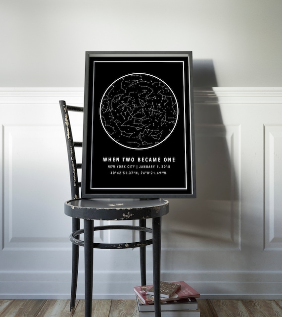 Star Map By Date, Custom Star Map, Constellation Map, Star Map Print, Night Sky Map, Custom Map Gift, Stars The Night We Met, Wedding Gifts