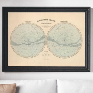 Vintage Star Chart, Astronomy Wall Art, Vintage Art Print, Star Map Vintage Print, Constellation Print, Astronomy Art Print