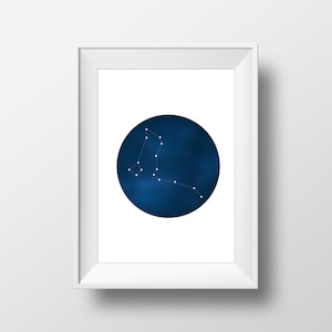 Impresión de arte de la constelación, mapa de la estrella personalizada, cartel de las constelaciones del hemisferio norte, arte del cielo nocturno, decoración de la astrología, arte de la pared celestial