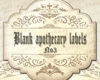 printable blank apothecary labels1 x 2 6 etsy