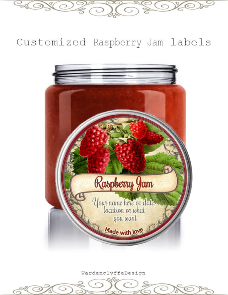 Raspberry Jam Labels Designs Raspberry