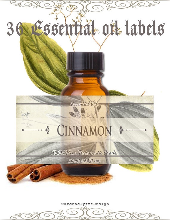 36 Essential Oil LabelsApothecary labelPrintable Digital | Etsy