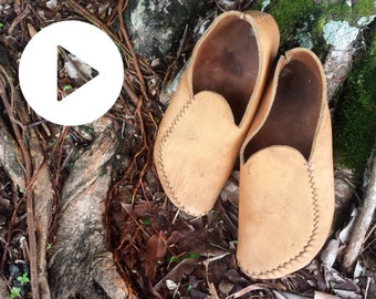 DIY "Moon" Moccasins VIDEO & PDF Tutorials+Patterns / Handmade Moccasins / Barefoot Shoes / Minimalist Shoes /  Shoemaking