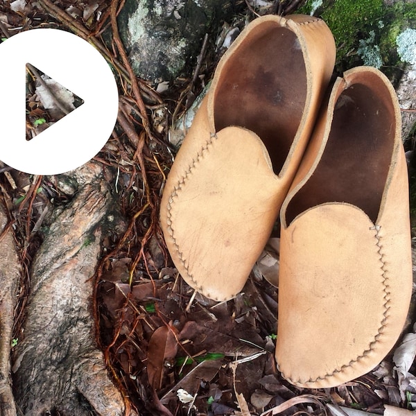 DIY "Moon" Moccasins VIDEO & PDF Tutorials+Patterns / Handmade Moccasins / Barefoot Shoes / Minimalist Shoes /  Shoemaking