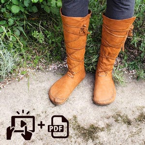 Uitgebreide videocursus: "The Base" - maak je eigen patronen voor mocassins en laarzen in meer dan 10 verschillende stijlen - doe-het-zelf leren schoenen op blote voeten