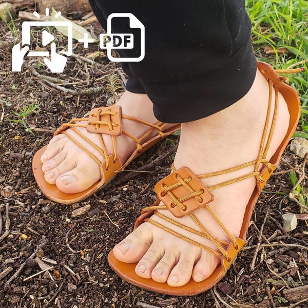 DIY Trimini Sandals - PDF & Video Tutorial - Minimalist Barefoot Sandals