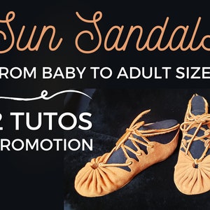 DIY ''Sun Sandals for Kids + Adults '' 2 PDF & Video Tutorials + Patterns / DIY Barefoot Leather Sandals / Shoes Made To Your Morphology