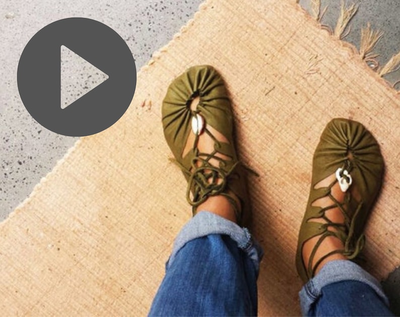 DIY ''Sun Sandals'' Video & PDF Tutorial + Patterns / Handmade Barefoot Sandals Puckered Toes/ Soft-Sole Leather Shoes / Minimalist Footwear 