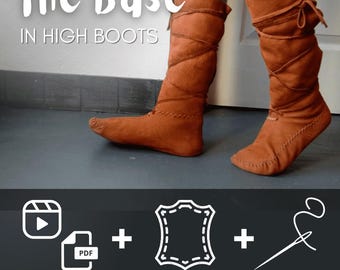 DIY Leather Moccasin High Boot Kit – 10+ Styles, Tools Included (Video & PDF Tutorial)