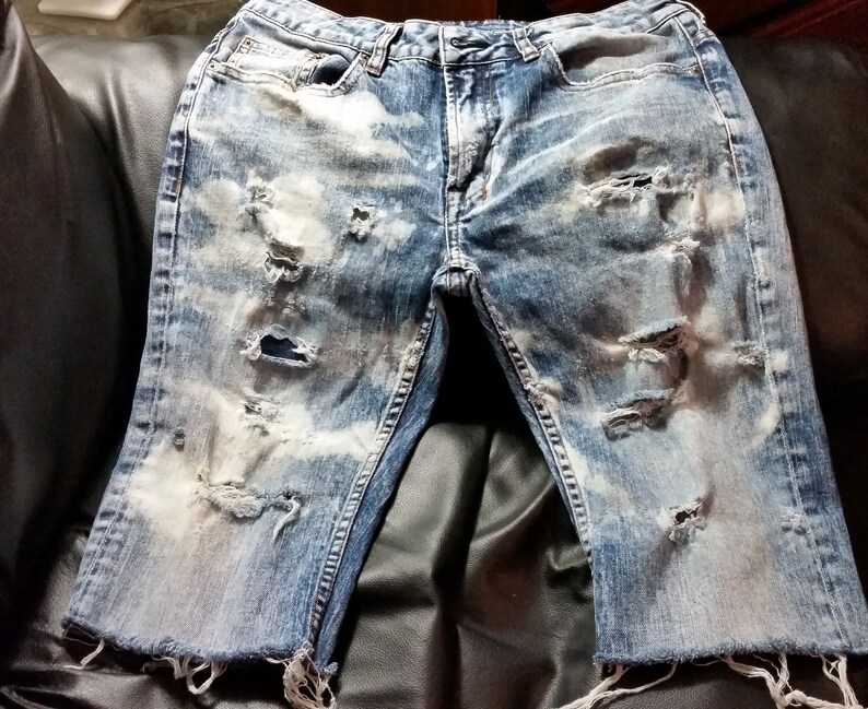 Buffalo David Bitton s32 skinny jeans cutoff distressed by Mark