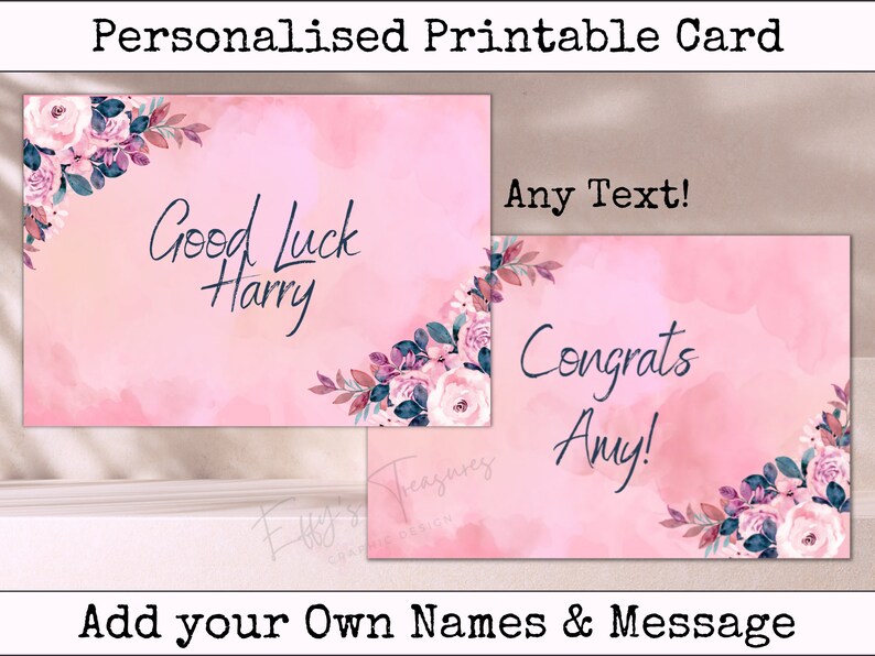 Printable Card Mother's Day Personalised Printable Card Etsy