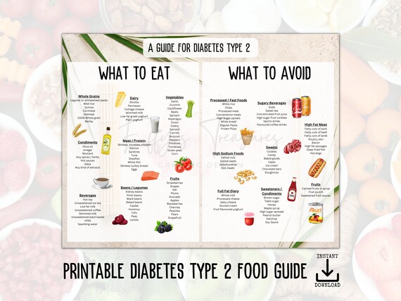 type 1 diabetes food chart