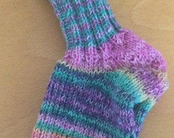 Unikat-K-socken 21-25 Handgetrickt