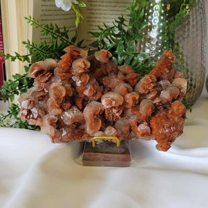 Collectors Piece Red Pagoda Calcite Cluster Specimen
