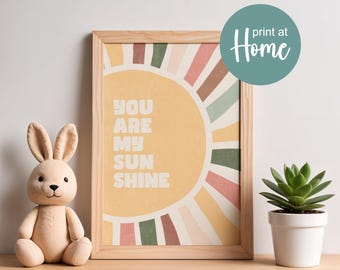 Arte de pared imprimible "Eres mi sol" (descarga digital)